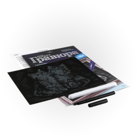 Гравюра с эффектом серебра "Котята" Гравюра с эффектом серебра "Котята"