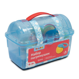 Погремушки 6 шт., в сундучке Погремушки 6 шт., в сундучке