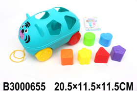 Каталка-сортер на веревочке, логические фигуры Каталка-сортер на веревочке, логические фигуры