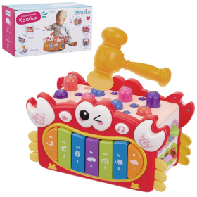 Развивающий игровой центр "Крабик" "Elefantino", пианино, пищалка, часики, игра с молоточком,рыбалка Развивающий игровой центр "Крабик" "Elefantino", пианино, пищалка, часики, игра с молоточком,рыбалка