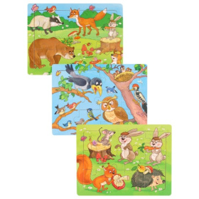 Деревянная игрушка. Пазл-рамка (14,5x10,8 см, 3 шт. в наборе) Деревянная игрушка. Пазл-рамка (14,5x10,8 см, 3 шт. в наборе)