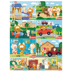 Пазлы 54 элемента.КОТЭ (10 шт. в шоубоксе) Пазлы 54 элемента.КОТЭ (10 шт. в шоубоксе)