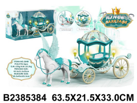 Набор "Экипаж" в комплекте: карета со световыми эффектами, лошадка ходит Набор "Экипаж" в комплекте: карета со световыми эффектами, лошадка ходит