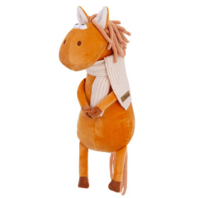 Игрушка мягконабивная ТМ "Relana" Конь рыжий в шарфике Энцо, 25 см Игрушка мягконабивная ТМ "Relana" Конь рыжий в шарфике Энцо, 25 см