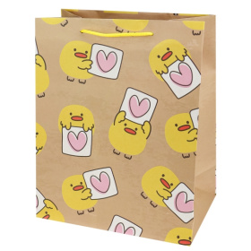 Пакет подарочный из крафт-бумаги (12 шт в наборе) 26,4x32,7x13,6 см (craft L) Цыплята Пакет подарочный из крафт-бумаги (12 шт в наборе) 26,4x32,7x13,6 см (craft L) Цыплята