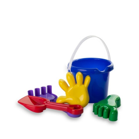 Песочный набор №22 (ведро мал, совок, грабли, 2 формочки руки-ноги) Песочный набор №22 (ведро мал, совок, грабли, 2 формочки руки-ноги)