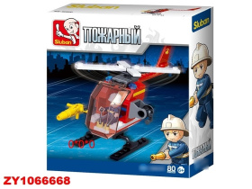 Конструктор "Пожарный вертолёт" 80 деталей Конструктор "Пожарный вертолёт" 80 деталей