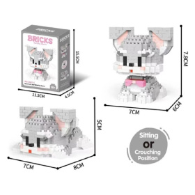Конструктор "Щенок шнауцера" 440 деталей, 2 варианта сборки, размер: 7*8*5,5 см/7*7,5*7,5 см Конструктор "Щенок шнауцера" 440 деталей, 2 варианта сборки, размер: 7*8*5,5 см/7*7,5*7,5 см