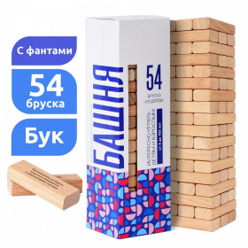 Настольная игра дженга с фантами «Башняс фантами» из 54 эл. Настольная игра дженга с фантами «Башняс фантами» из 54 эл.