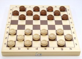 Игра настольная "Шашки" деревянные (поле 29см х 29см) Игра настольная "Шашки" деревянные (поле 29см х 29см)