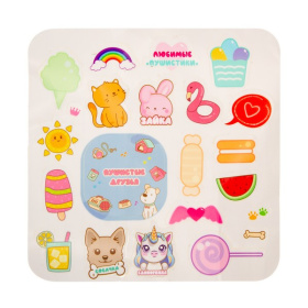 Набор "Ветеринарная клиника" Girl's club, кошечка мягкая, аксессуары, наклейки, переноска Набор "Ветеринарная клиника" Girl's club, кошечка мягкая, аксессуары, наклейки, переноска