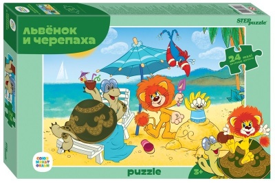 Мозаика "puzzle" maxi 24 "Львёнок и Черепаха"