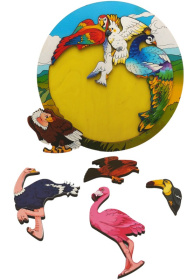 Зоопазл "Птицы" 9 дет. (дерево) Зоопазл "Птицы" 9 дет. (дерево)