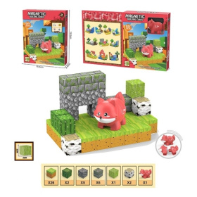 Конструктор магнитный, 42 кубика+фигурка, размер кубика 2*2 см Конструктор магнитный, 42 кубика+фигурка, размер кубика 2*2 см