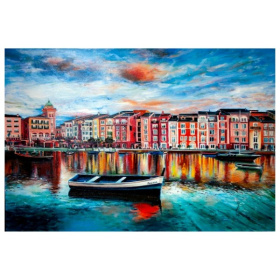 Алмаз мозаика (квадрат.) 17х22 см, с подр., с полным заполн. (20цв) Дома вдоль канала Алмаз мозаика (квадрат.) 17х22 см, с подр., с полным заполн. (20цв) Дома вдоль канала