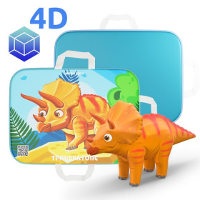 Сани-ледянка c принтом "Трицератопс" Сани-ледянка c принтом "Трицератопс"