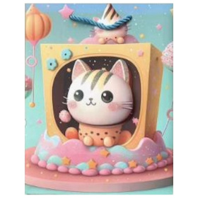 Dream Cards Пакет подарочный мат.лам,глиттер,3Dэл.(12 шт в наборе)(18х23х10см(М),Котик в коробке,плн Dream Cards Пакет подарочный мат.лам,глиттер,3Dэл.(12 шт в наборе)(18х23х10см(М),Котик в коробке,плн