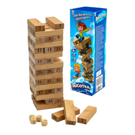 Деревянная игрушка. Игра "Башня. Высотка" (25см) Деревянная игрушка. Игра "Башня. Высотка" (25см)