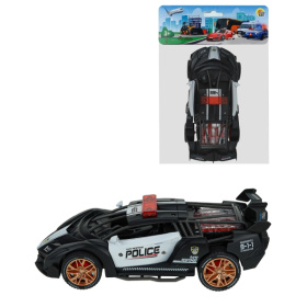 Машина-перевертыш, инерционная, 16,5х26 см, свет, звук, чёрный, в пакете Машина-перевертыш, инерционная, 16,5х26 см, свет, звук, чёрный, в пакете