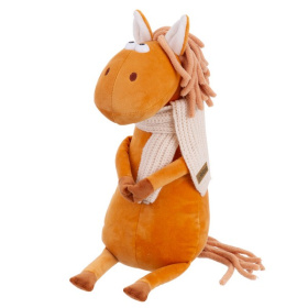 Игрушка мягконабивная ТМ "Relana" Конь рыжий в шарфике Энцо, 25 см Игрушка мягконабивная ТМ "Relana" Конь рыжий в шарфике Энцо, 25 см
