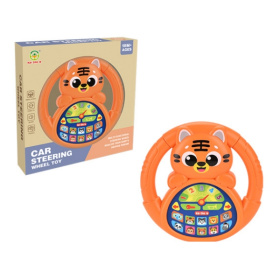 Руль музыкальный "Тигрёнок", 18*18*3 см, световые эффекты, голоса животных, регулировка громкости Руль музыкальный "Тигрёнок", 18*18*3 см, световые эффекты, голоса животных, регулировка громкости