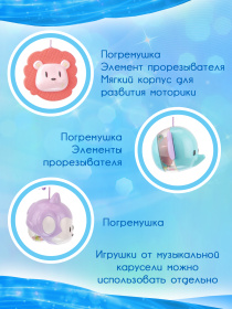 Музыкальная карусель-проектор для кроватки на батарейках Музыкальная карусель-проектор для кроватки на батарейках