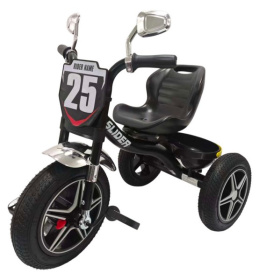 Велосипед трехколесный Slider, колеса EVA 12 и 10", зеркала, корзинка Велосипед трехколесный Slider, колеса EVA 12 и 10", зеркала, корзинка