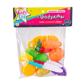 Набор "Продукты Girl's club" на липучках, 11 предметов Набор "Продукты Girl's club" на липучках, 11 предметов