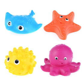 Набор игрушек из ПВХ для купания "Осьминог, Морская Звезда, Морской Еж, Скат" Набор игрушек из ПВХ для купания "Осьминог, Морская Звезда, Морской Еж, Скат"