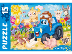 Макси-пазлы 15 элементов "Весёлый трактор № 6" Макси-пазлы 15 элементов "Весёлый трактор № 6"