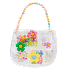 Набор Girl's club "Рукодельница-Цветочки": сумочка, бисер, леска, застежки Набор Girl's club "Рукодельница-Цветочки": сумочка, бисер, леска, застежки