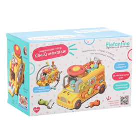 Набор развивающий Elefantino "Юный механик", в комплекте: гаечный ключ, отвертка, съемный двигатель Набор развивающий Elefantino "Юный механик", в комплекте: гаечный ключ, отвертка, съемный двигатель