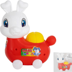 Каталка" Заяц" на веревочке, 4 цв. в ассорт., в/п Каталка" Заяц" на веревочке, 4 цв. в ассорт., в/п