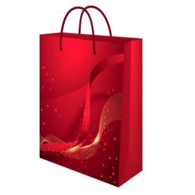 Dream cards Пакет подарочный с мат.лам. (12 шт в наборе) 22х31х10см(ML) Красная абстракция Dream cards Пакет подарочный с мат.лам. (12 шт в наборе) 22х31х10см(ML) Красная абстракция