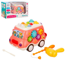 Центр игровой Elefantino "Весёлый автобус", световые и звуковые эффекты, рыбалка, молоточек, спиннер Центр игровой Elefantino "Весёлый автобус", световые и звуковые эффекты, рыбалка, молоточек, спиннер