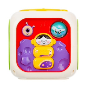 Центр развивающий Elefantino "Умный куб" 6в1, резиночки с разной текстурой, шестерёнки, сортер Центр развивающий Elefantino "Умный куб" 6в1, резиночки с разной текстурой, шестерёнки, сортер