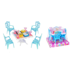 Набор "Мебель": мебель, посуда, продукты, 15 предметов Набор "Мебель": мебель, посуда, продукты, 15 предметов