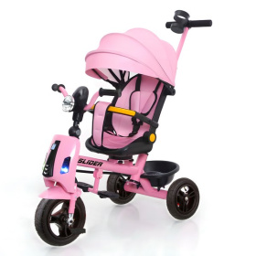 Велосипед трехколесный Slider с ручкой управления, надувные колеса 10 и 8 дюймов Велосипед трехколесный Slider с ручкой управления, надувные колеса 10 и 8 дюймов