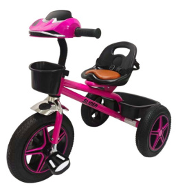 Велосипед трехколесный Slider, колеса EVA 12 и 10", фара, свет, звук, зеркала, корзинка Велосипед трехколесный Slider, колеса EVA 12 и 10", фара, свет, звук, зеркала, корзинка